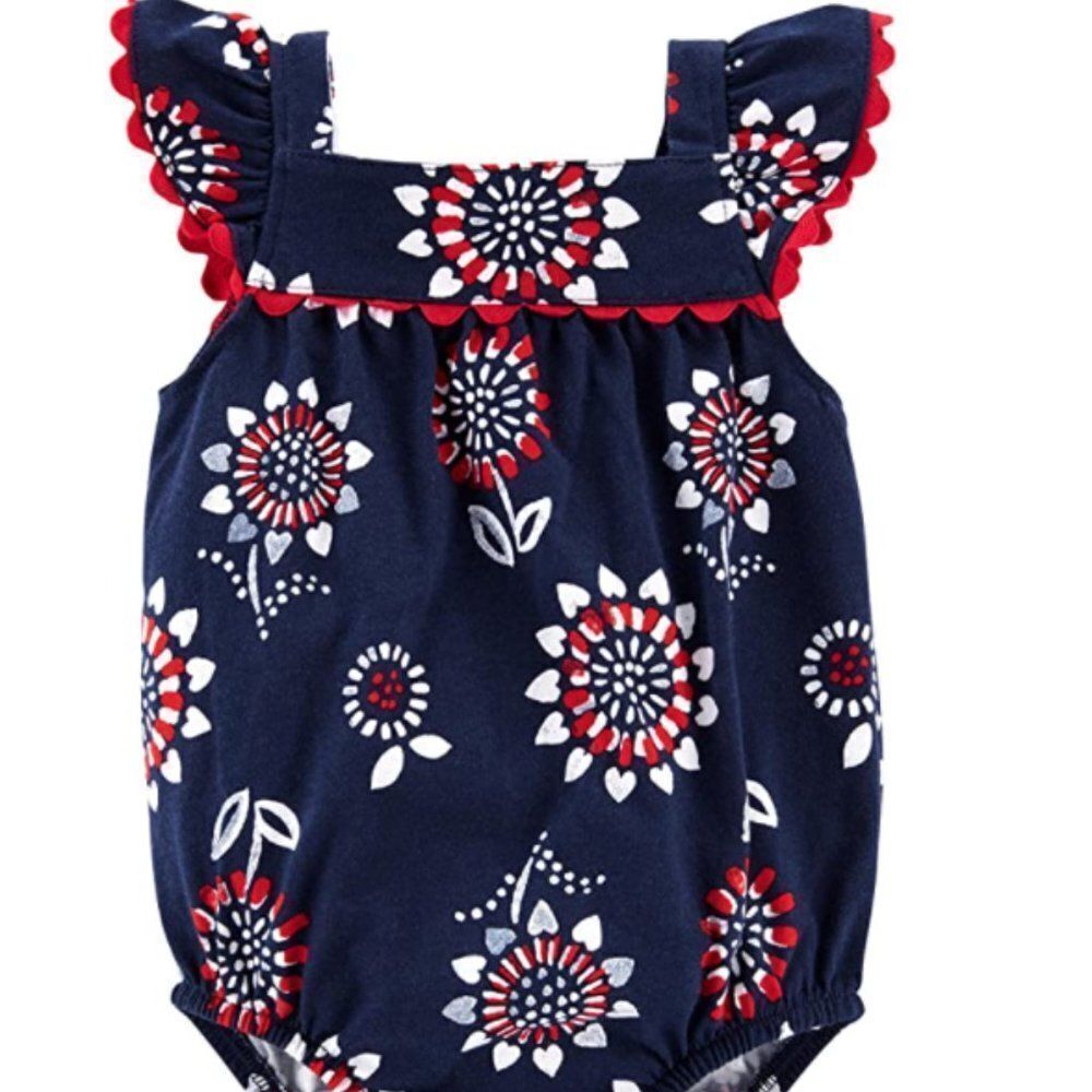 NEW Carter's Baby First‎ 4th of July Bodysuit girl